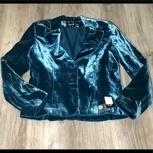 Dark teal, velvet Blazer